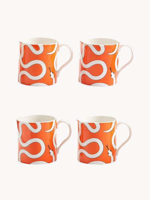 Porcelain Mugs Eden Set of 4