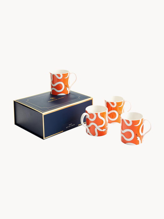 Porcelain Mugs Eden Set of 4
