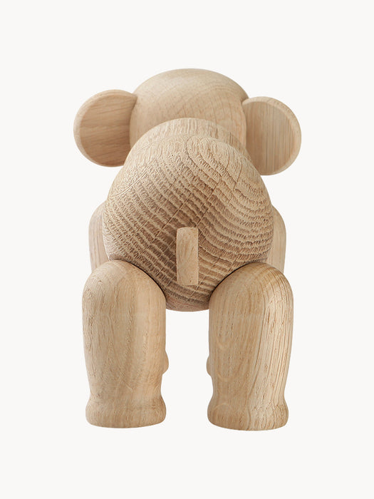 Oak Wood Decorative Object Elephant Mini