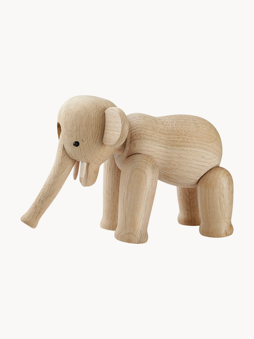 Oak Wood Decorative Object Elephant Mini