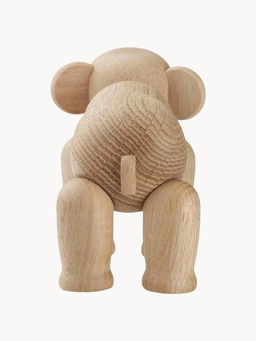 Oak Wood Decorative Object Elephant Mini