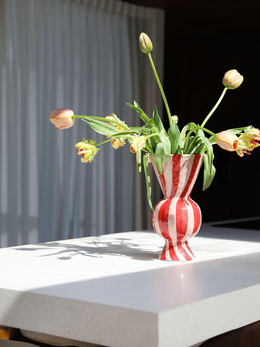 Hand-Painted Vase Rhombic, H 30 cm