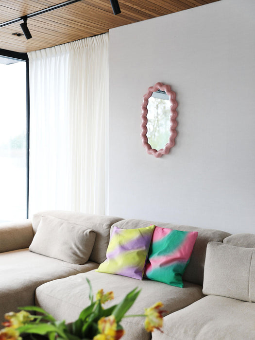 Oval Wall Mirror Zigzag
