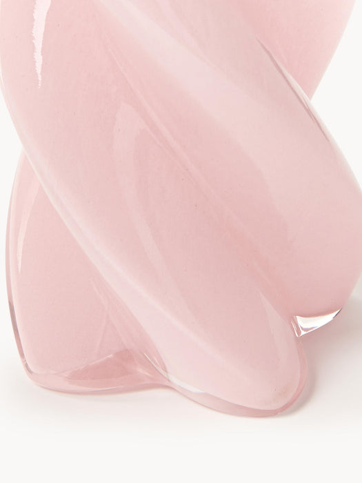 Handmade Glass Vase Marshmallow, H 20 cm