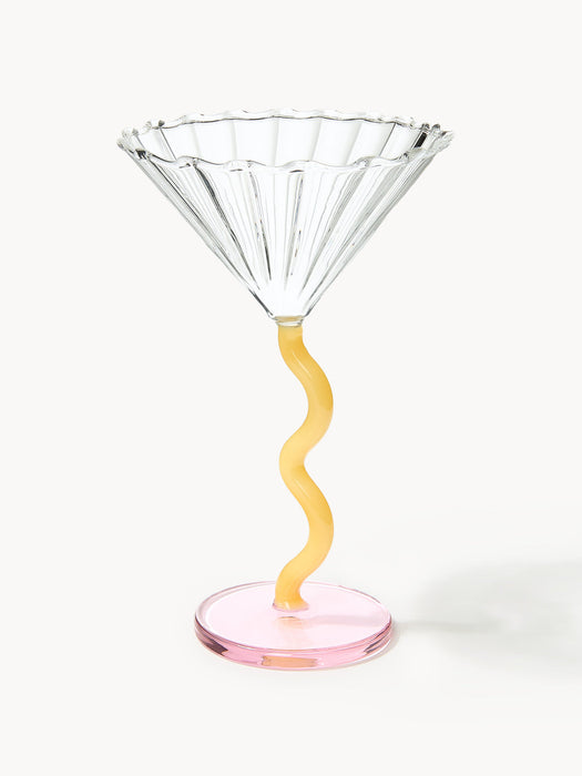 Borosilicate Martini Glasses Curve, Set of 2