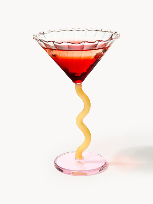 Borosilicate Martini Glasses Curve, Set of 2