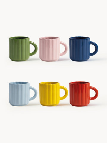 Handmade Mugs Tube, Set of 6
