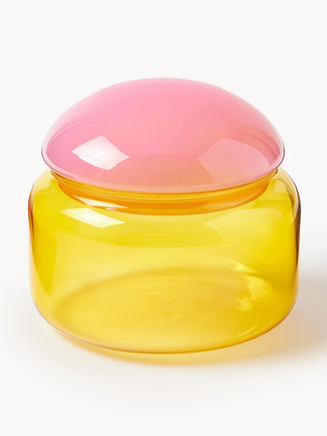 Handmade Borosilicate Storage Jar Puffy