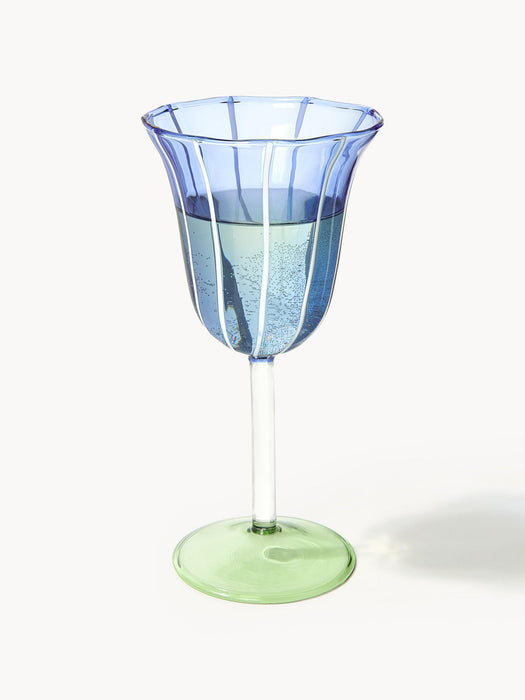 Handmade Borosilicate Wine Glasses Eve, Set of 2