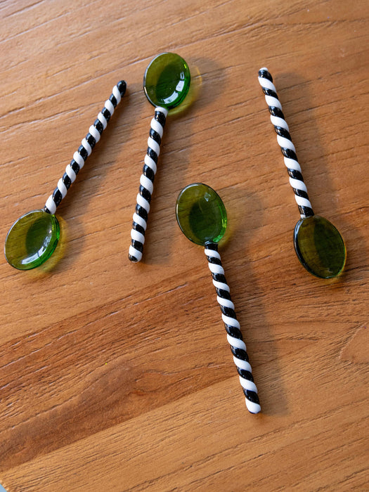 Handmade Borosilicate Spoons Duet, Set of 4