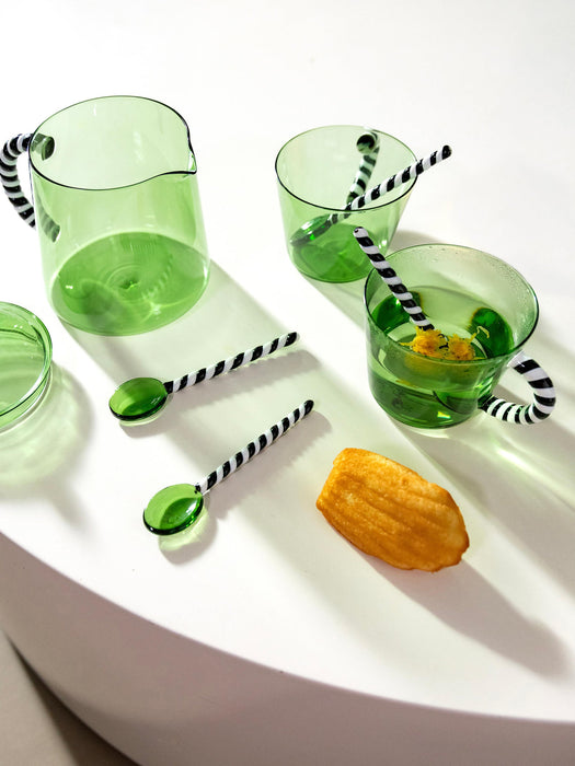 Handmade Borosilicate Spoons Duet, Set of 4