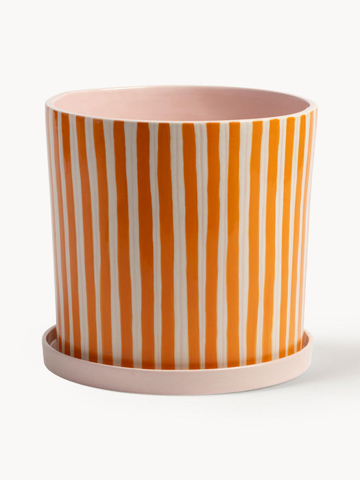 Hand-Painted Porcelain Plant Pot Ray