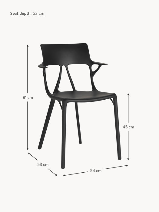 Garden Chairs AI with Armrests Set of 2