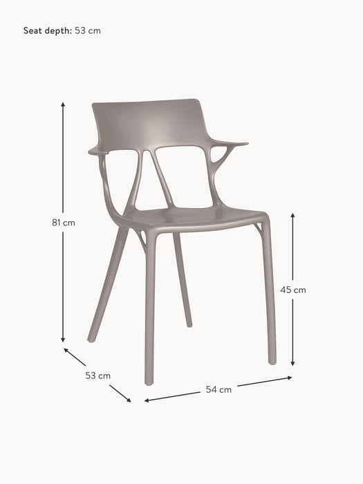 Garden Chairs AI with Armrests Set of 2
