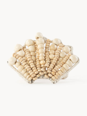 Shell Wooden Napkin Rings, Set of 2