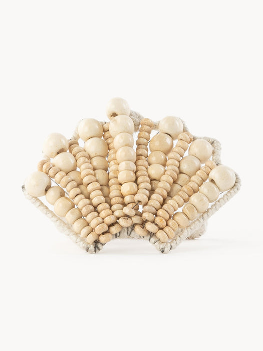 Shell Wooden Napkin Rings, Set of 2