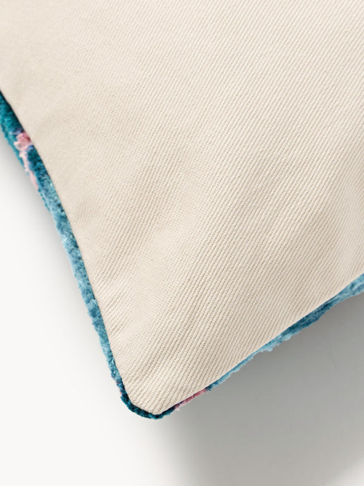 Velvety Silk Velvet Cushion Cover with Abstract Pattern