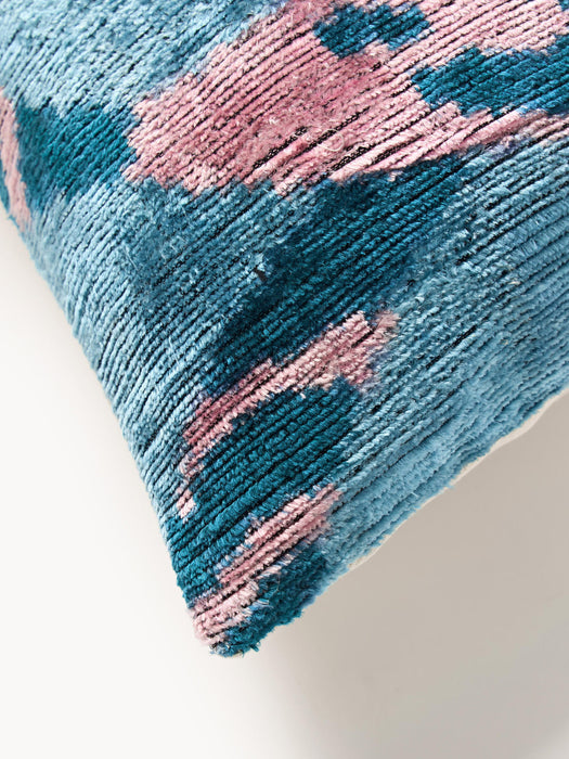 Velvety Silk Velvet Cushion Cover with Abstract Pattern