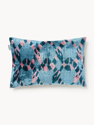 Velvety Silk Velvet Cushion Cover with Abstract Pattern
