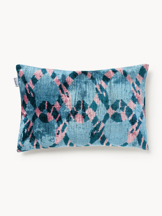Velvety Silk Velvet Cushion Cover with Abstract Pattern