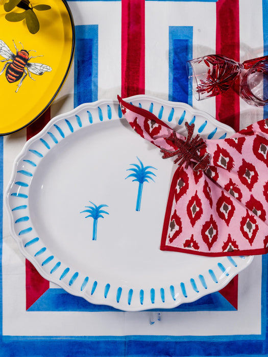 Hand-Painted Serving Plate The Palms