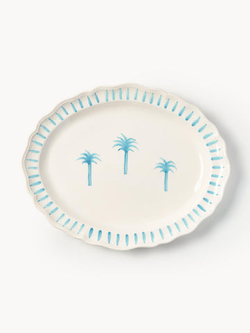 The Palms Hand-Painted Serving Plate