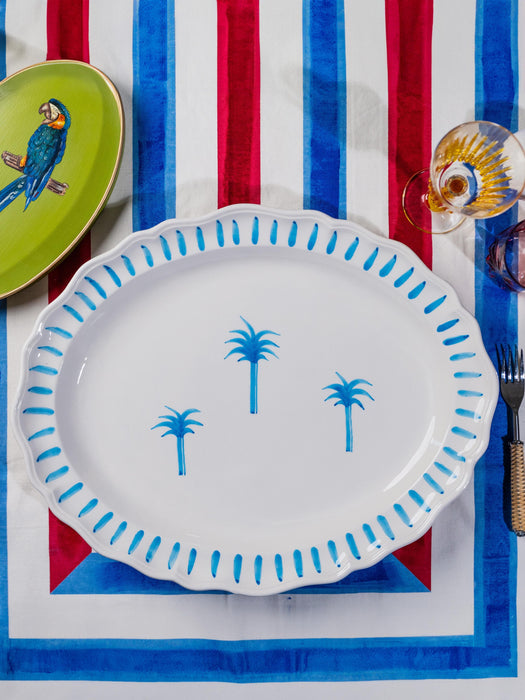 Hand-Painted Serving Plate The Palms