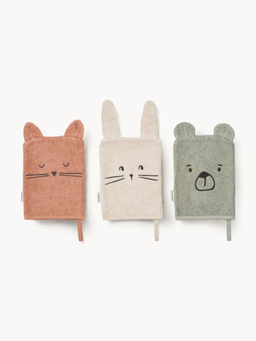 Sylvester Organic Cotton Washcloths, Set of 3