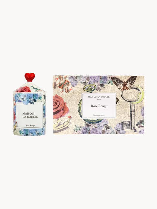 Handmade Scented Candle Rose Rouge Cedarwood Gurjum & Tonka Bean