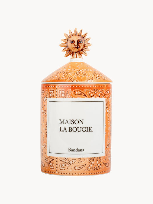 Handmade Scented Candle Bandana Mandarin Sandalwood & Amber