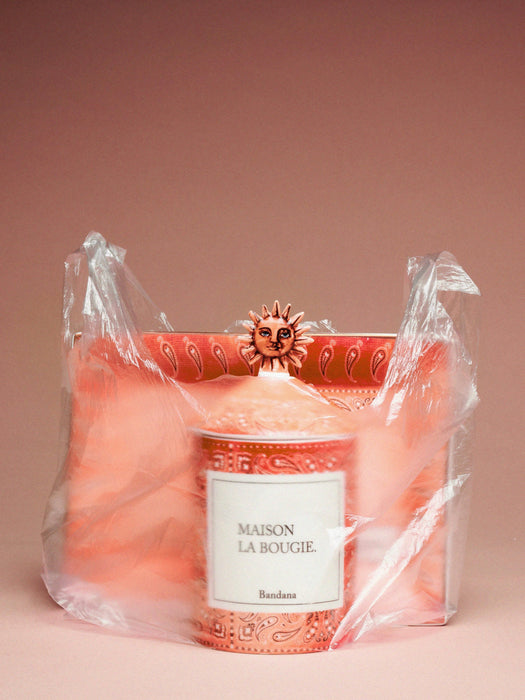 Handmade Scented Candle Bandana Mandarin Sandalwood & Amber