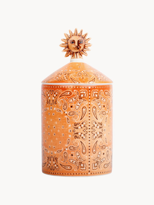 Handmade Scented Candle Bandana Mandarin Sandalwood & Amber