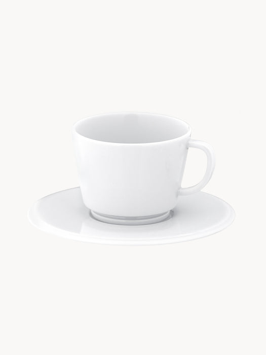 Handmade Porcelain Espresso Cups Vitruv with Saucers Set of 2