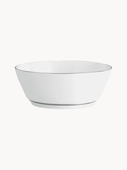 Handmade Porcelain Bowls Vitruv with Platinum Rim Set of 2
