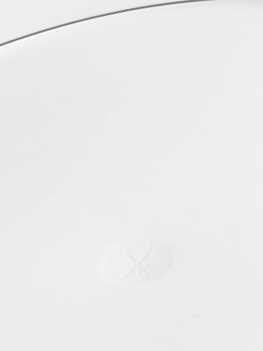 Handmade Porcelain Pasta Plates Vitruv with Platinum Rim Set of 2