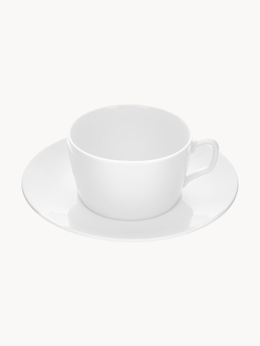 Handmade Porcelain Coffee Cups Cosmopolitan with Saucers Set of 2