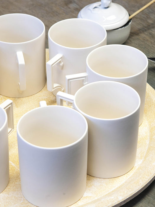 Handmade Porcelain Mugs Berlin Set of 2