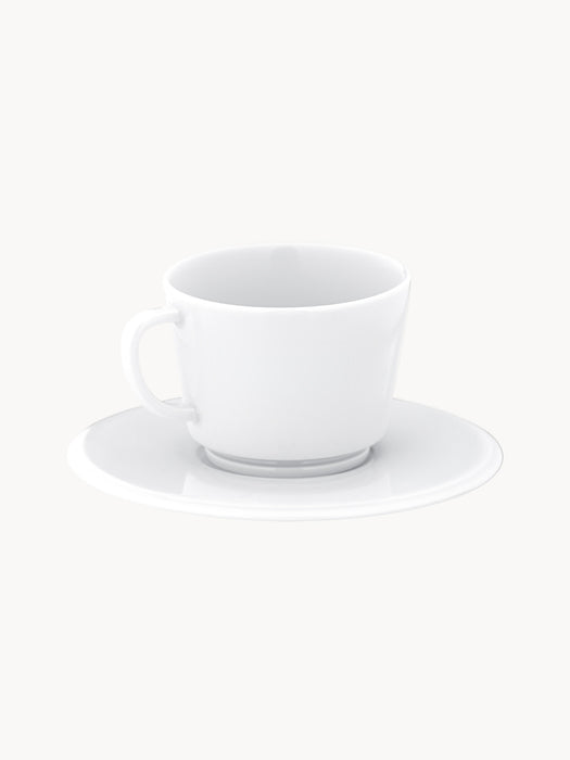 Handmade Porcelain Vitruv Coffee Cups with Saucers Set of 2