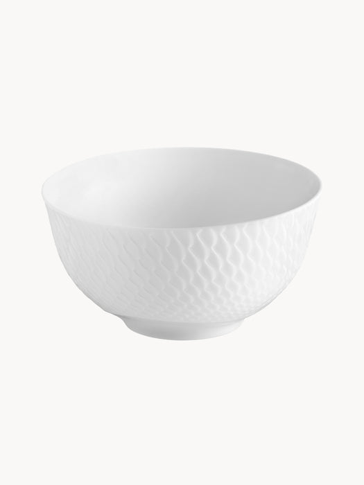 Handmade Serving Bowl Wellenspiel Relief with Lid