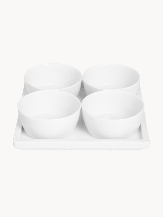 Handmade Dip Bowls Cosmopolitan with Serving Tray