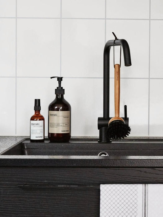 Bamboo Wood Dish Brush Clean