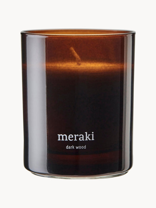 Scented Candle Dark Wood Nutmeg Clove & Amber