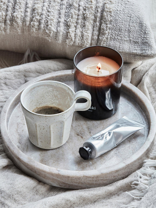 Scented Candle Dark Wood Nutmeg Clove & Amber