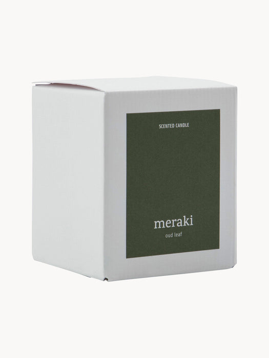 Scented Candle Oud Leaf Geranium Rose Sandalwood