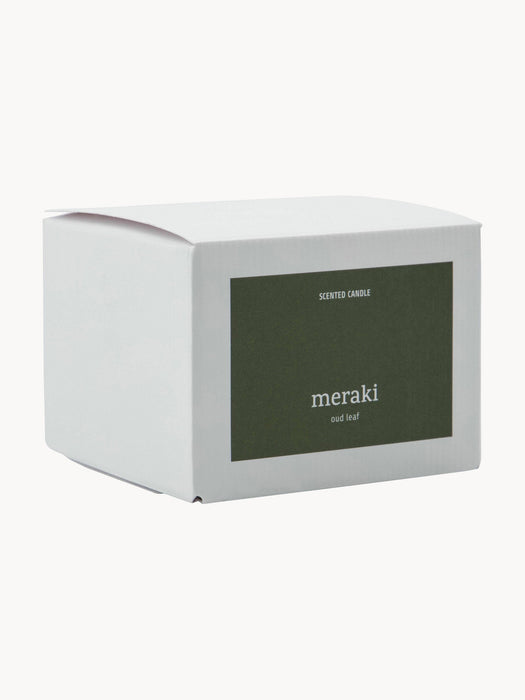 Scented Three-Wick Candle Oud Leaf Geranium Rose Sandalwood
