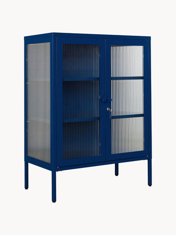 Metal Display Cabinet The Mixer with Ribbed Glass