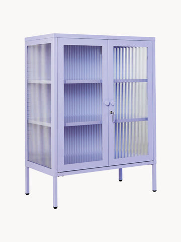 Metal Display Cabinet The Mixer with Ribbed Glass