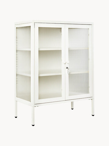 Metal Display Cabinet The Mixer with Ribbed Glass