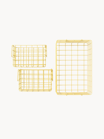 Metal Storage Baskets The Baskets, Set of 3