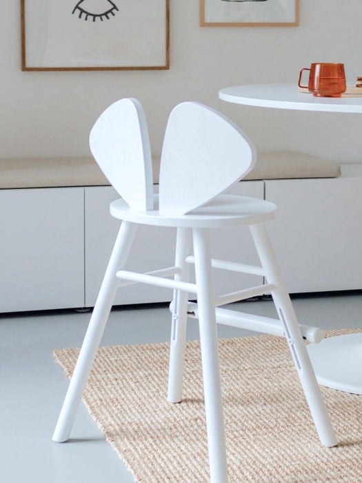 Kids Oak Wood High Chair Mouse Junior